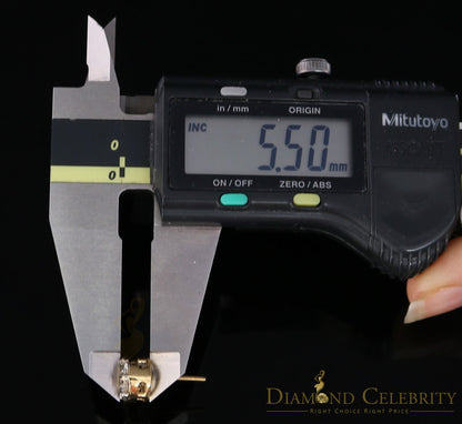 DiamondCelebritees 1.25CT Real Diamond with 10K Real Yellow Gold Men's/Women's Stud Earrings