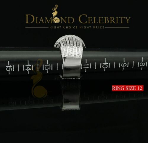 DiamondCelebritees 925 Sterling White Silver Cubic Zirconia 25.0ct Engagement Band Rings Men Size12