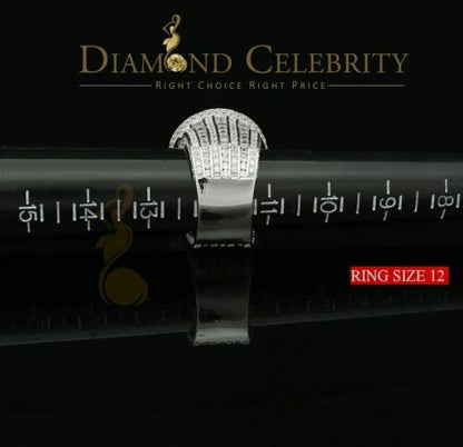 DiamondCelebritees 925 Sterling White Silver Cubic Zirconia 25.0ct Engagement Band Rings Men Size12