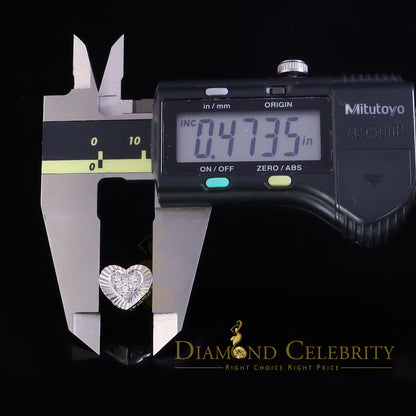 DiamondCelebritees  925 White Sterling Silver 1.36ct Cubic Zirconia Heart Women's Stud Earrings