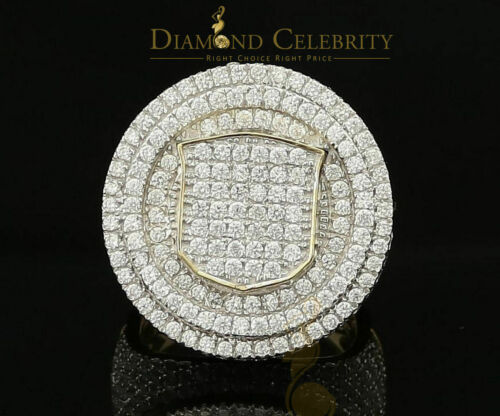 Yellow Sterling Silver11.50ct Cubic Zirconia Men Ring Gifts Size from 9.5 to 11