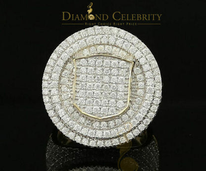 Yellow Sterling Silver11.50ct Cubic Zirconia Men Ring Gifts Size from 9.5 to 11