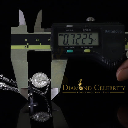 Diamondcelebritees CZ White Women's 925 Sterling Silver Virgin Merry and Cross Bracelet SZ 8