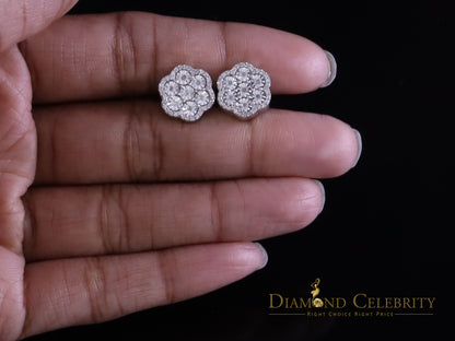 DiamondCelebritees Miracle Set 0.40ct Diamond 925 Silver White 11MM for Men's & Women Stud Earrings