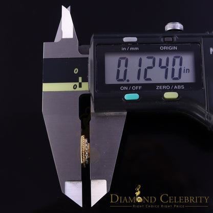 DiamondCelebritees Real 10K Yellow Gold Real Diamond 0.50 CT Men and Ladies Square Stud Earring