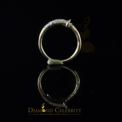 DiamondCelebritees 0.52ct Cubic Zirconia Yellow Sterling Silver Men's/ Women Engagement Ring Size 8