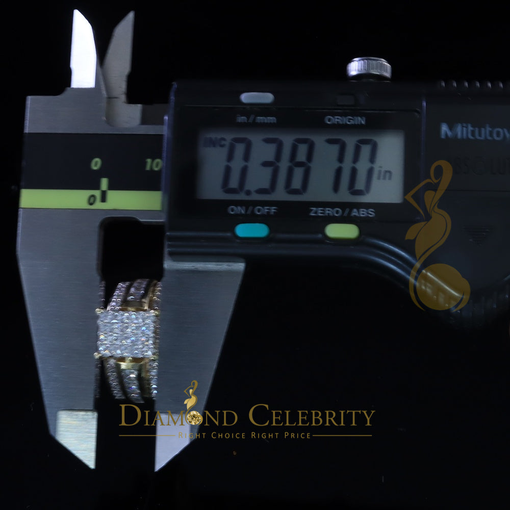 DiamondCelebritees 925 Sterling Yellow Silver Square 2.12ct Cubic Zirconia Womens Ring Size 7