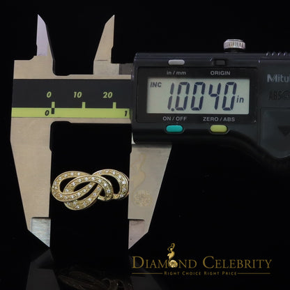 DiamondCelebritees Promising Yellow Sterling Silver Charm FASHION Pendant 0.28ct Cubic Zirconia