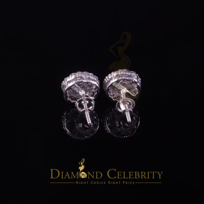 Diamondcelebritees Men's/Womens 925 Silver White 1.33ct VVS 'D' Moissanite Round Stud Earrings