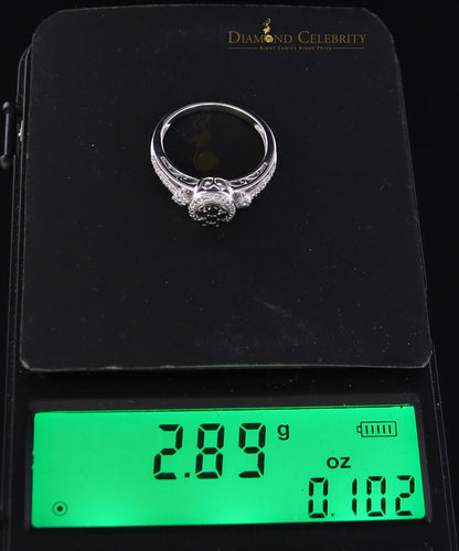DiamondCelebritees Real 0.30CT Diamond with 10 kt White Gold CLUSTER shape Womens Ring Size 6.5