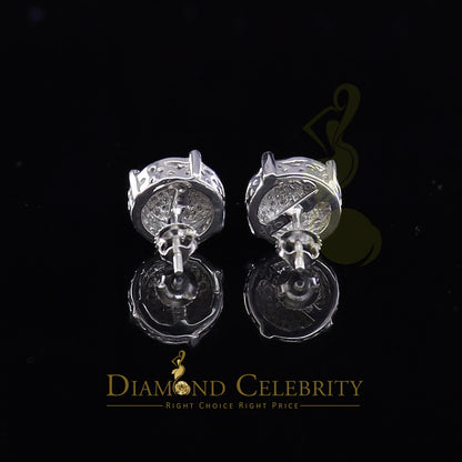 DiamondCelebritees 0.25ct Diamond 925 Sterling Silver White For Men & Women Stud Round Earrings