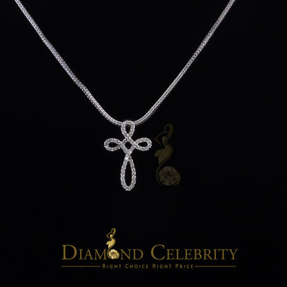DiamondCelebritees White Charming Necklace 925 Sterling Silver Pendant with 3.41ct Cubic Zirconia