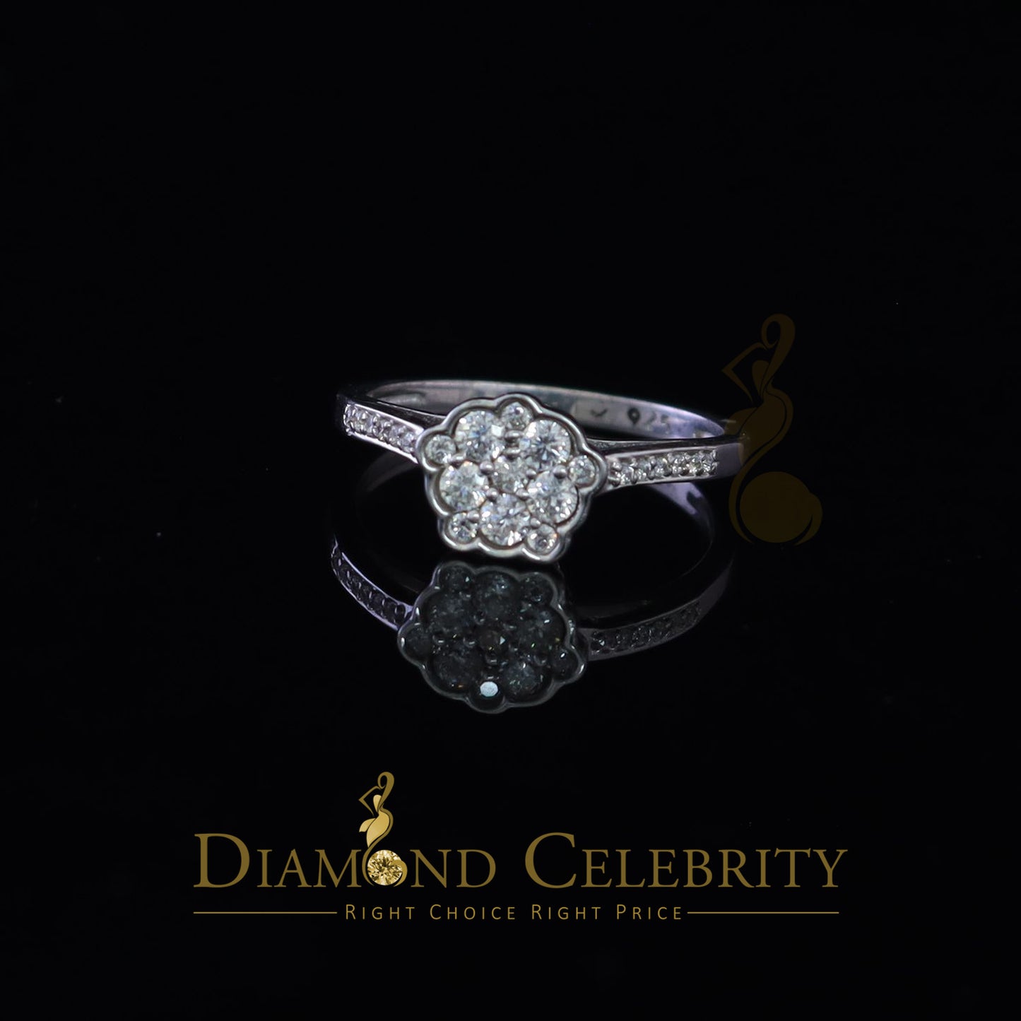 DiamondCelebritees 1.20ct Wedding White Ring For Women 925 Sterling Silver Cubic Zirconia Size 8