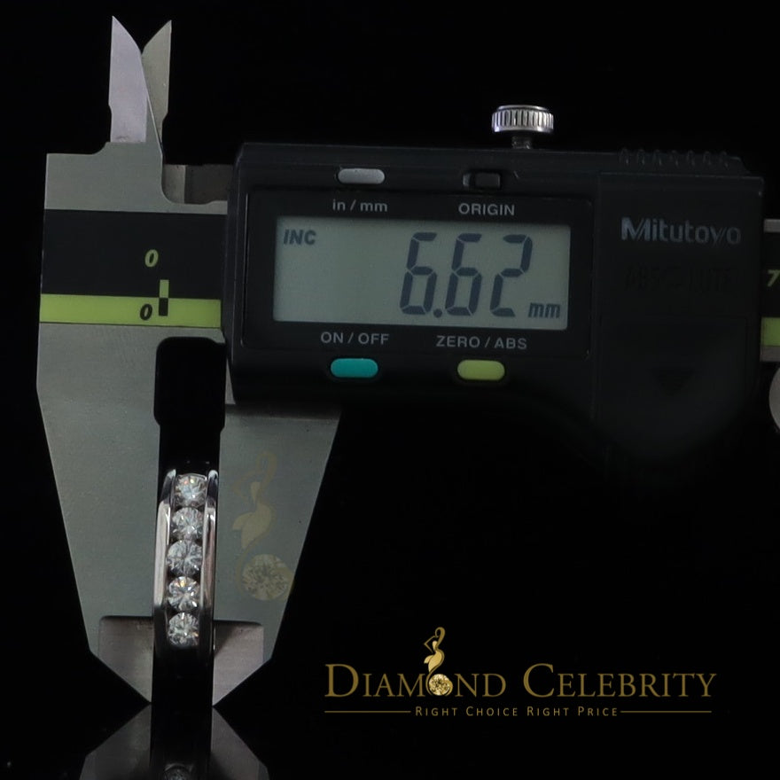 DiamondCelebritees Sterling Silver 925 White 1.0ct Cubic Zirconia Men's Ring Size 11