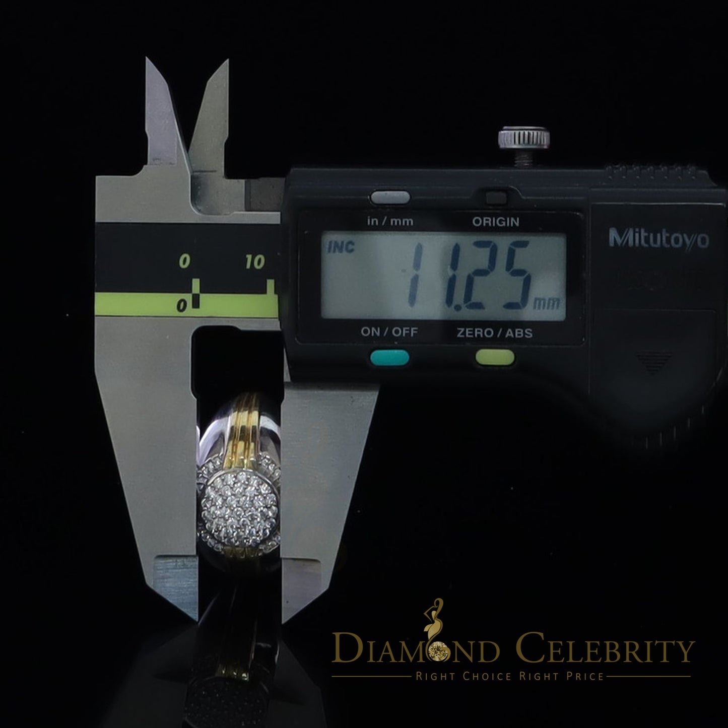 DiamondCelebritees Silver Sterling White 0.65ct Cubic Zirconia Round Wide Band Men Ring Big SZ 11