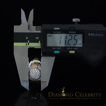 DiamondCelebritees Silver Sterling White 0.65ct Cubic Zirconia Round Wide Band Men Ring Big SZ 11