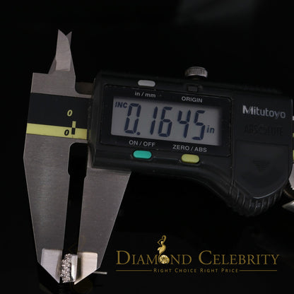 DiamondCelebritees  1.2ct Cubic Zirconia 925 White Sterling Silver Women's Hip Hop Square Earrings