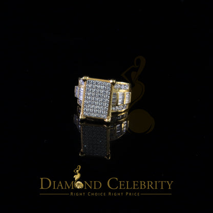 DiamondCelebritees 925 Yellow 5.82ct Cubic Zirconia Silver Cinderella Women's Ring SZ 7.5
