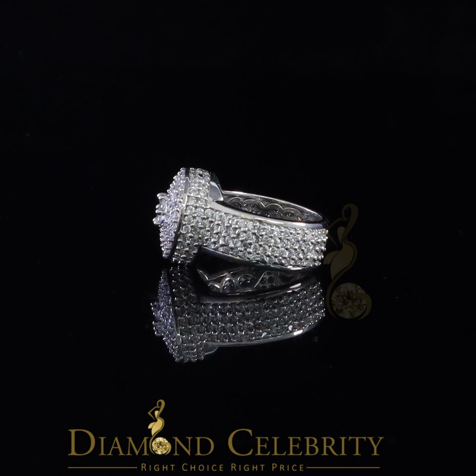 DiamondCelebritees 925 Sterling Silver 9.00ct White Cubic Zirconia Womens Engagement Ring Size 9