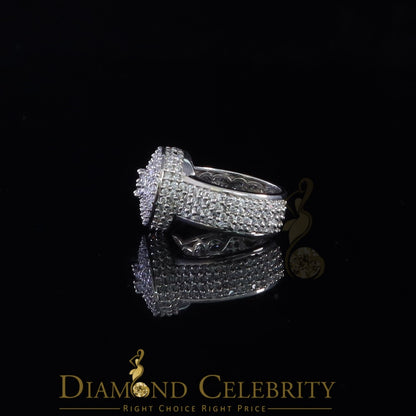 DiamondCelebritees 925 Sterling Silver 9.00ct White Cubic Zirconia Womens Engagement Ring Size 9