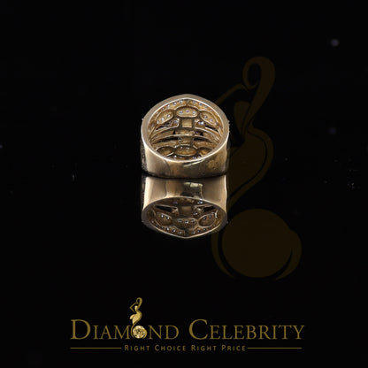 DiamondCelebritees Women's 6.00ct. Cubic Zirconia 925 Yellow Sterling Silver Floral Ring Size 8