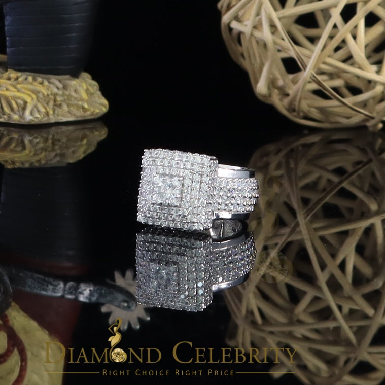 DiamondCelebritees 925 Silver White 8.50ct Cubic Zirconia Wide Square Womens Engagement Ring SZ 7.5