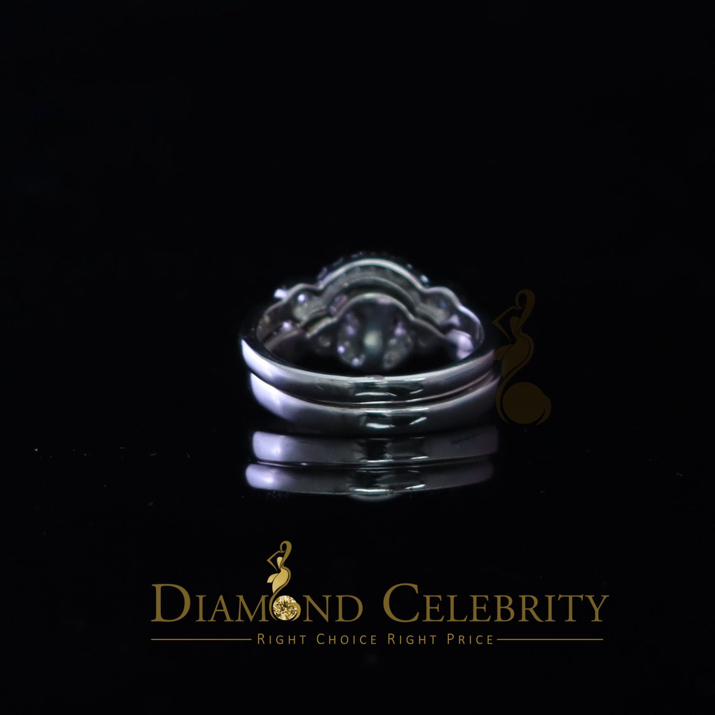 DiamondCelebritees 925 Silver Sterling White 1.50ct CZ Wide Flower 7 stone Women's Ring Size 7