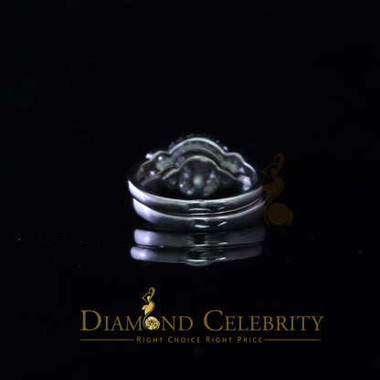 DiamondCelebritees 925 Silver Sterling White 1.50ct CZ Wide Flower 7 stone Women's Ring Size 7
