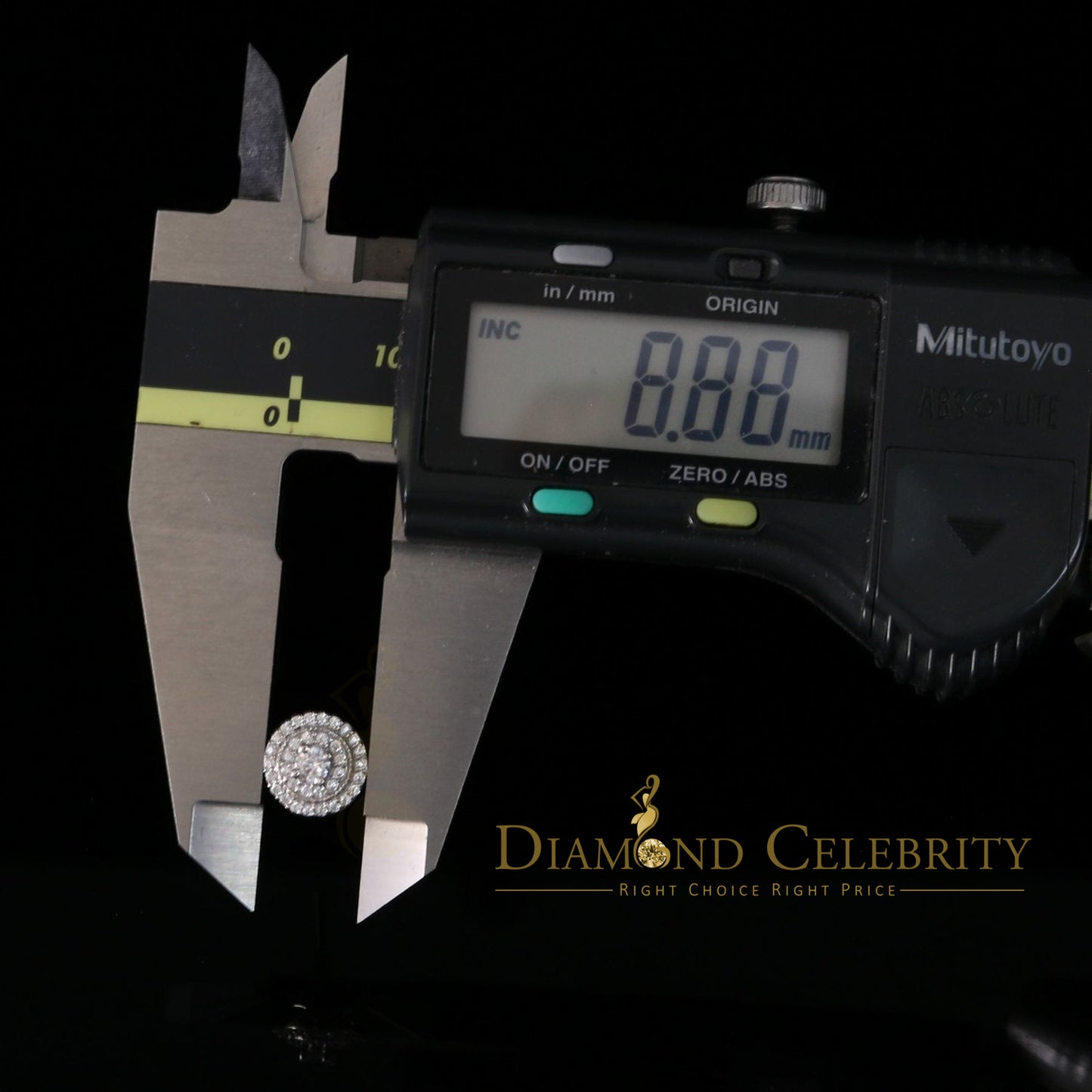 DiamondCelebritees  White Silver 925 Sterling Silver 0.92ct Cubic Zirconia Women's Round Earrings