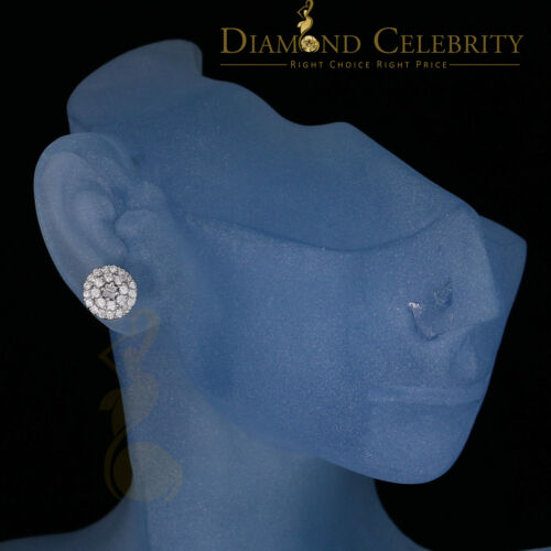DiamondCelebritees  925 Yellow Sterling Silver 1.86ct Cubic Zirconia Round Women's Stud Earrings