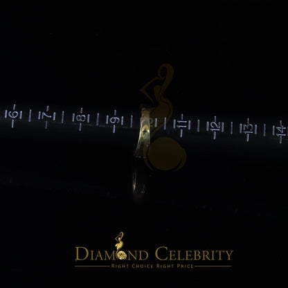 DiamondCelebritees Men's 0.50ct Cubic Zirconia Yellow 925 Sterling Silver Round Ring Size 10