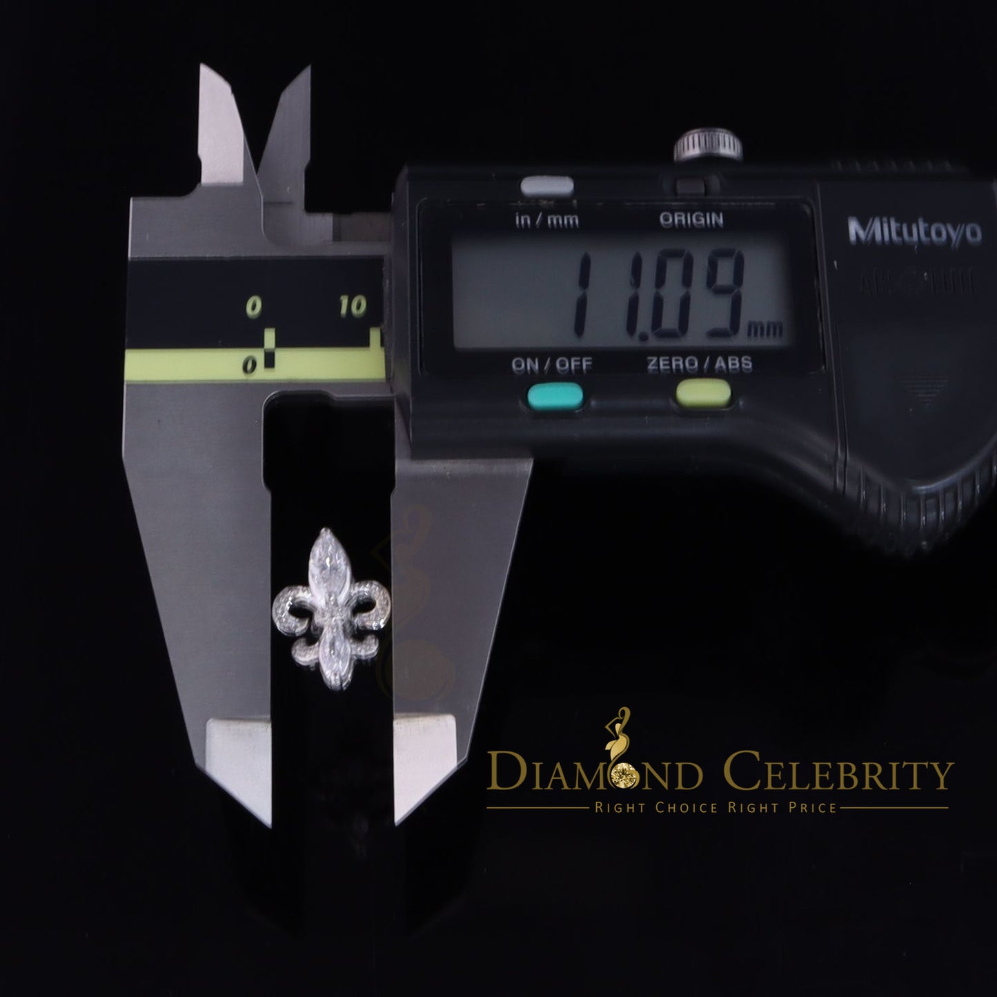 DiamondCelebritees  925 White Silver Womens Fleur de Lis Screw Back 2.43ct Cubic Zirconia Earrings