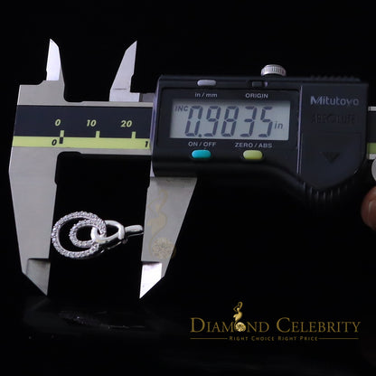 DiamondCelebritees White Sterling Silver Attractive Charm FASHION Pendant 2.64ct Cubic Zirconia