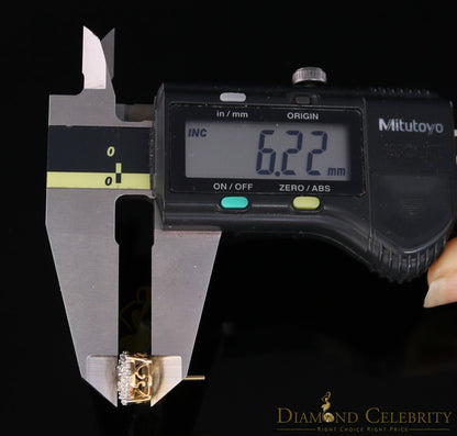 DiamondCelebritees 10K Real Yellow Gold with 0.80CT Real Diamond Men's/Women's Stud Earrings