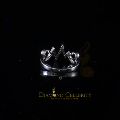 DiamondCelebritees Diamond Celebrity 0.50ct Cubic Zirconia White Silver Womens Hearts Ring Size 8