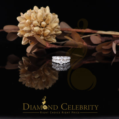DiamondCelebritees 925 Women's 4.82ct Cubic Zirconia Yellow Silver Bridal Fashion Ring Sz 7