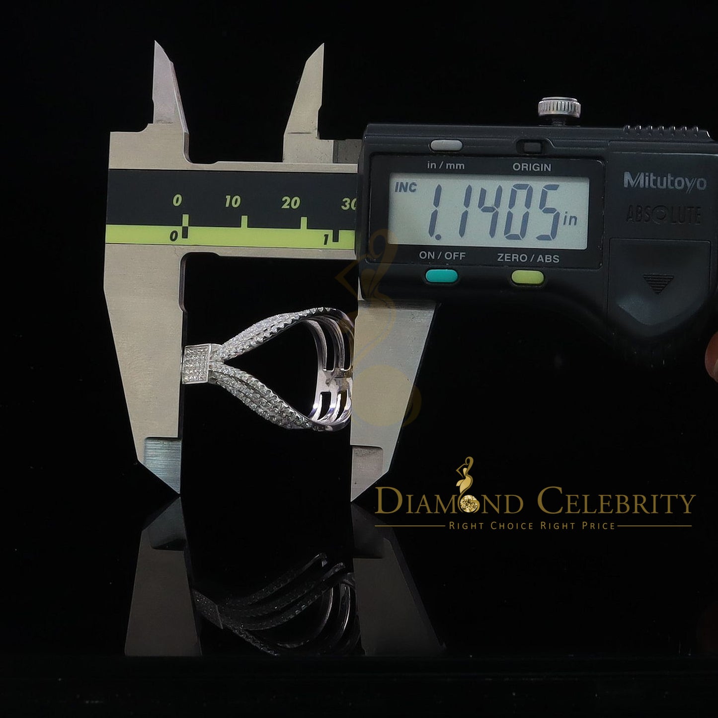 DiamondCelebritees 925 Sterling 1.50ct Cubic Zirconia White Silver Cocktail Womens Ring Size 6.