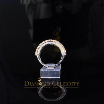 DiamondCelebritees 925 Moissanite White Round Shape Band Ring size 8 For Men's 2.50ct Silver VVS'D
