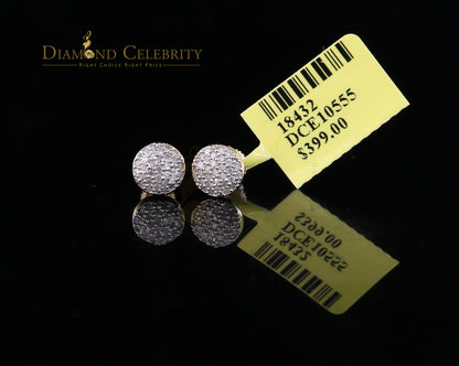 DiamondCelebritees 0.33 ct Diamond 925 Sterling Silver Yellow For Men's / Women's Round Earrings