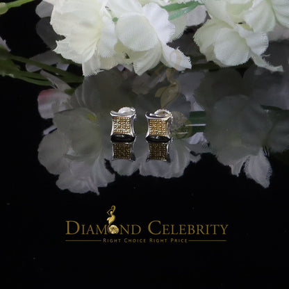 DiamondCelebritees 0.05ct Diamond 925 Sterling Silver White Stud Women's/ Men's Kite Shape Earrings
