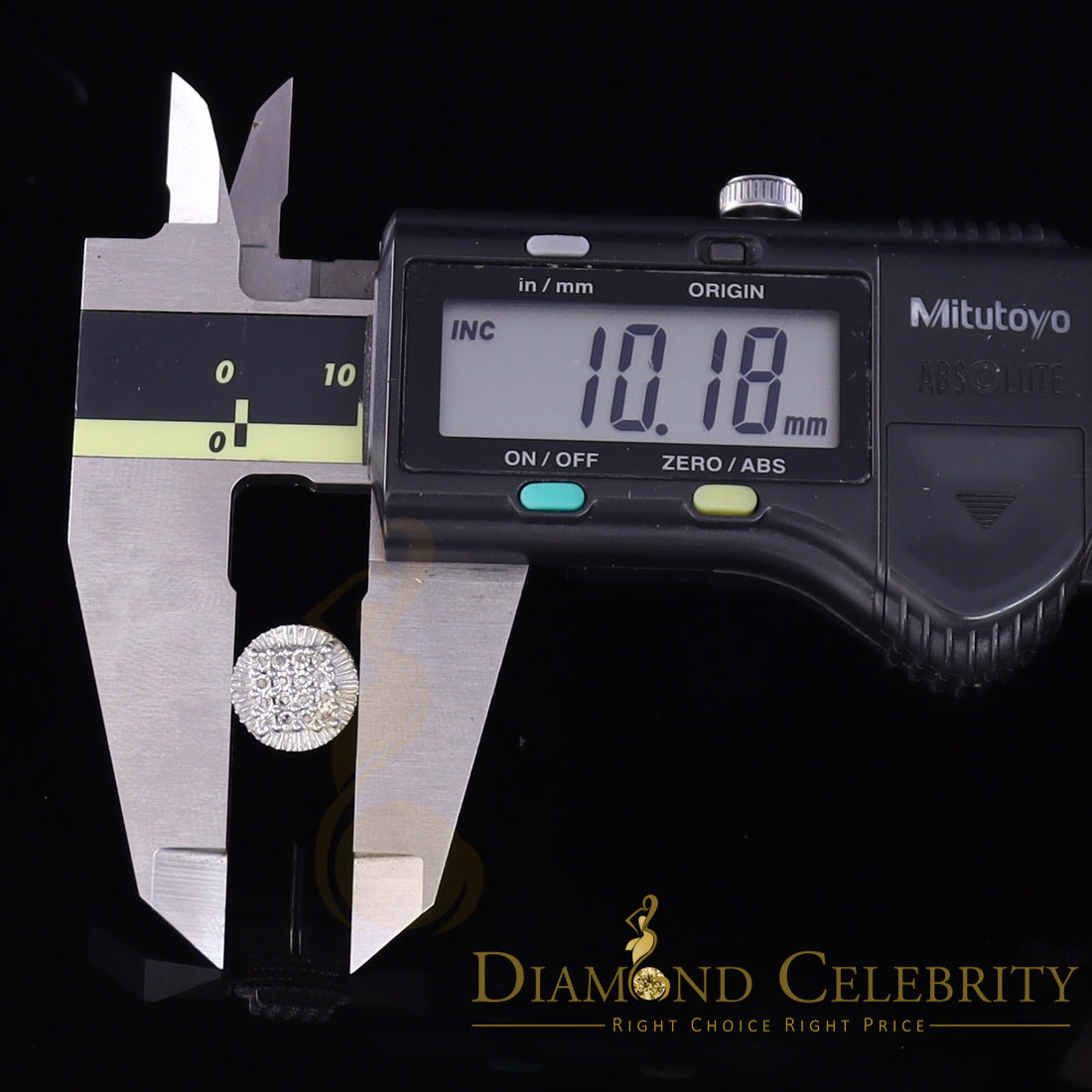 DiamondCelebritees 925 Sterling Silver White Hip Hop 0.15ct Diamond Men's & Women's Round Earrings