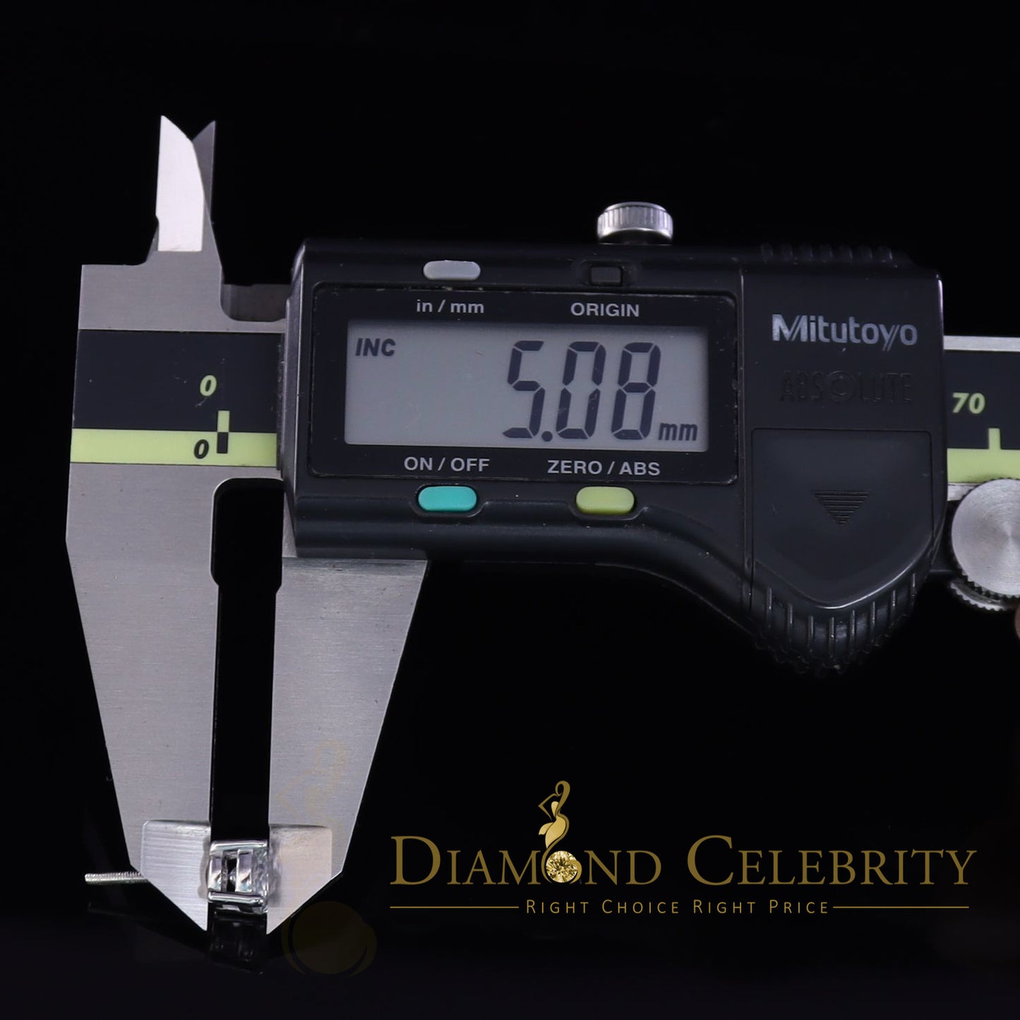 DiamondCelebritees 10K Real White Gold with 2.00ct Round VVS 'D' Color Moissanite Stud Earrings