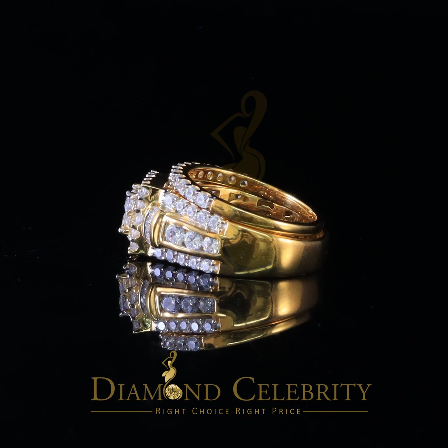 DiamondCelebritees 925 Sterling Silver Yellow 5.00ct Cubic Zirconia Bridal Womens Ring Size 7