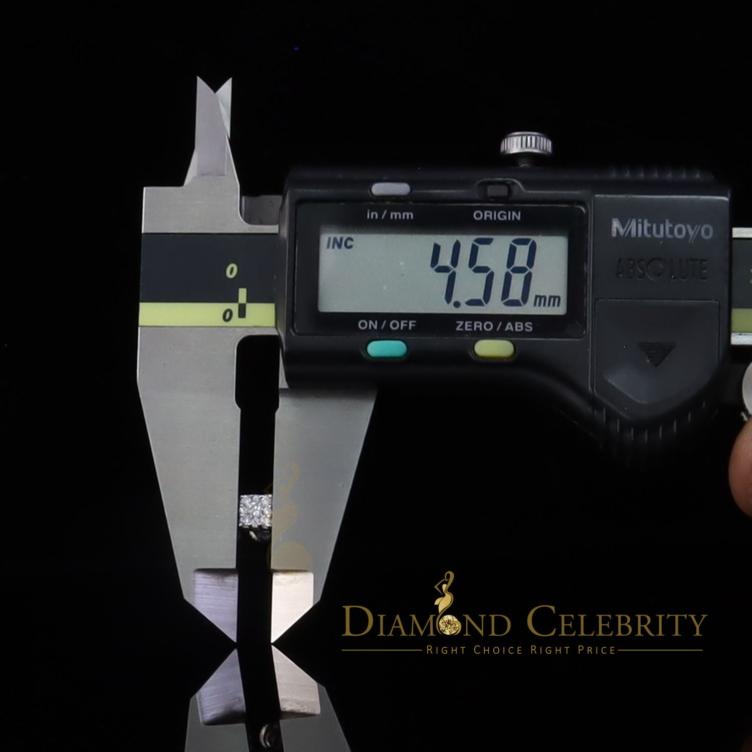 DiamondCelebritees  0.55ct Cubic Zirconia 925 White Sterling Silver Women's Hip Hop Square Earrings