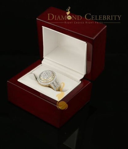 DiamondCelebritees 925 Sterling Silver Yellow Cubic Zirconia 5.0ct Oval Engagement Womens Ring SZ 7