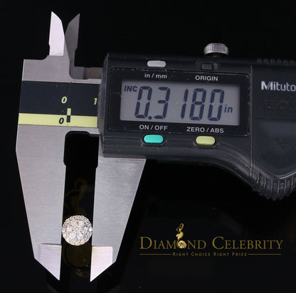 DiamondCelebritees Beautiful 10K Real Yellow Real Diamond 0.55CT Men's/Women's Stud Round Earring