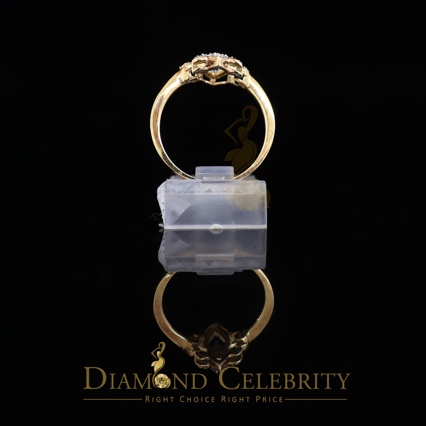 DiamondCelebritees 0.30ct Cubic Zirconia Yellow 925 Sterling Silver Saints Womens Gifts Ring Size 7