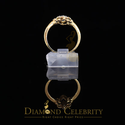 DiamondCelebritees 0.30ct Cubic Zirconia Yellow 925 Sterling Silver Saints Womens Gifts Ring Size 7