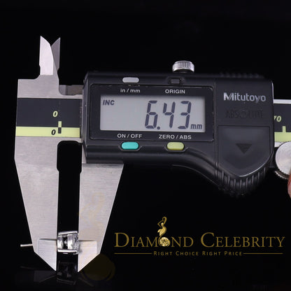 DiamondCelebritees 10k Real White Gold with 3.00ct Round VVS 'D' Color Moissanite Stud Earrings