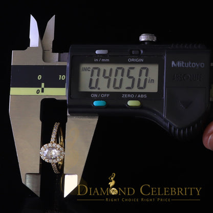King Of Blings  10K Yellow Gold 1.50CT 'VVS' 'FL' D clr Oval Cut Moissonite Womens Ring Size 7
